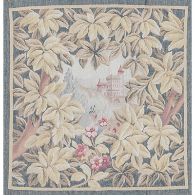 Hand-Knotted High-Quality Green and Gray Square Area Rug