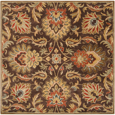 Arden Dark Brown Garnet Hand-Tufted Wool Rug