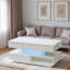 Table basse à plateau relevable avec compartiment caché, 2 tiroirs de rangement et lumières DEL réglables-571391705