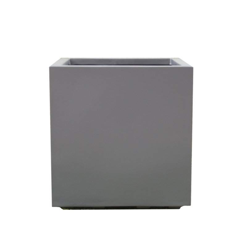 Boîte à fleurs en fibre de verre Lorsworth, Gris, H 20 po x l 20 po x P 20 po
