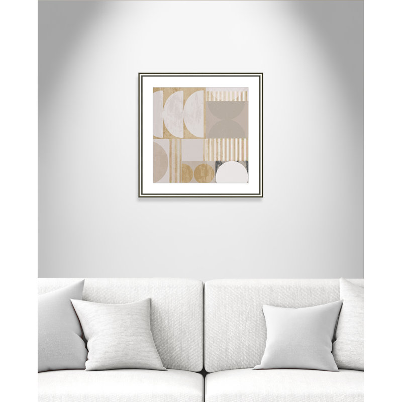 «Golden Balance II» par Casa Fine Arts, L 24,75 po x H 24,75 po, Imprimé mat, Argent classique