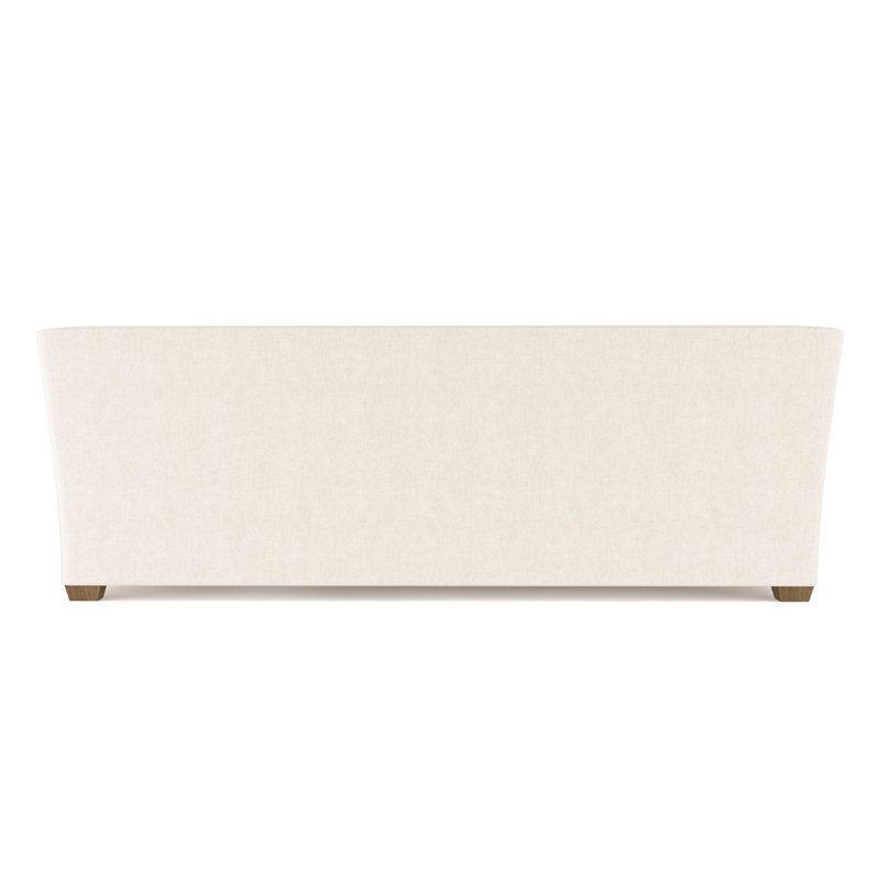 Rivington Flare Square Track-Arm Sofa, 31" H x 96" W x 37" D, Plush Velvet Alabaster, Ebony