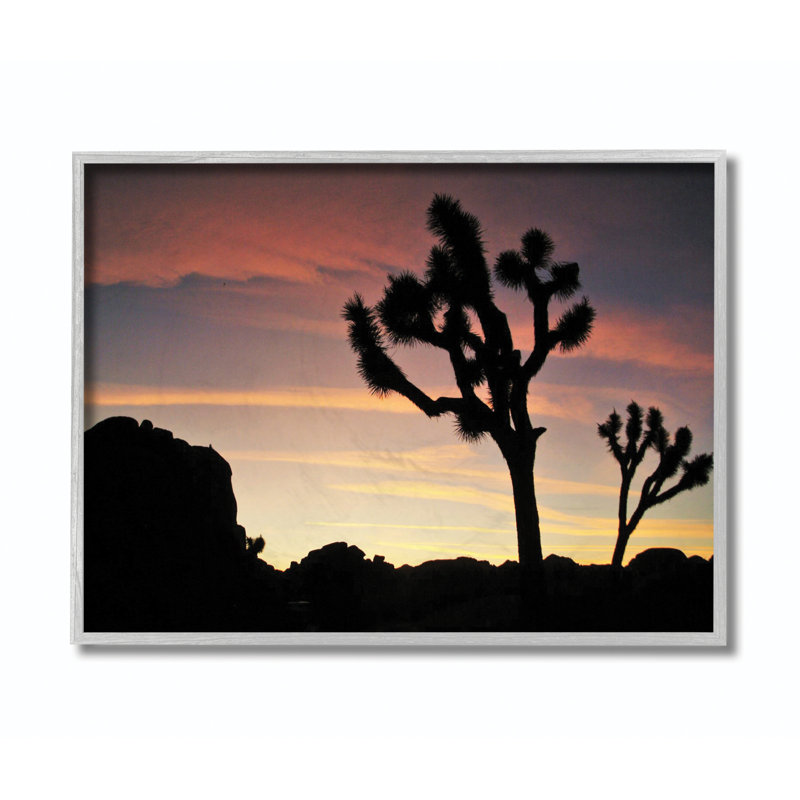 «Desert Tree Sunset Silhouette», impression, H 16 po x l 20 po x P 1,5 po, Estampe numérique Farmhouse