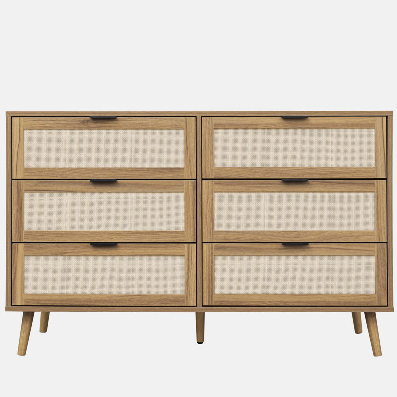 Commode 6 tiroirs Modern, Noyer