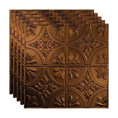 Traditional 24'' L x 24'' W Textured Vinyl Drop-In Ceiling Tile