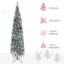 9' Tall Unlit Snow-Flocked Slim Artificial Christmas Tree - Realistic Branches, 1014 Tips, Perfect for Holiday Decor