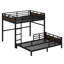 Metal Separable Bunk Beds With Raised Security Fence-1730146946