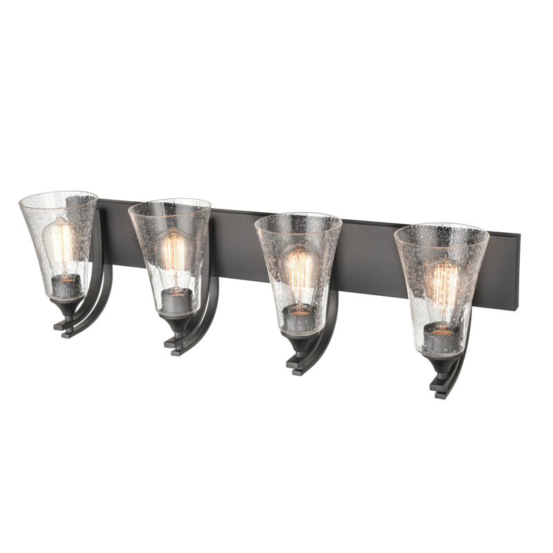 4 - Light Dimmable Vanity Light, Matte Black