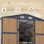 Remise de rangement extérieure en métal 10 x 12 pi avec portes verrouillables, 2 fenêtres, bouches d'aération et toit incliné
