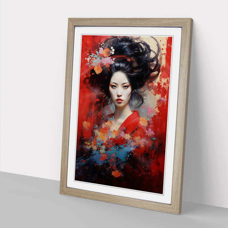 Single Picture Frame Print on Wood, 64cm H x 46cm W, Oak Framed