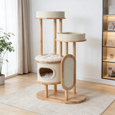 Modern and Simple Off-white Cat Climbing Frame