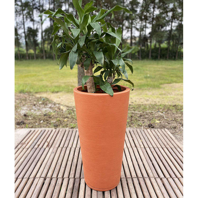 Genebra Pot Planter, Terracotta, 31.5" H x 18.11" W x 18.11" D