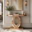 39.37 " W Glass Top Console Table