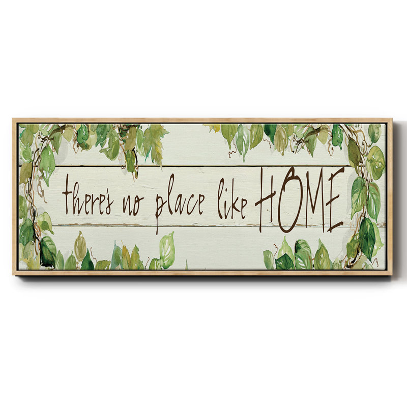 No Place Like Home - Toile encadrée, H 8 po x l 20 po