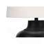 Lighting, H 26 po, lampe de table, métal noir, abat-jour ivoire / crème, transitionnel