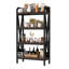 Étagère de cuisine 54,64 po à 4 niveaux en métal et bois pour salle de bain, placard, entrée, avec tablettes réglables, lignes épurées, chambre de rangement à quatre niveaux à visibilité rapide, cuisine, avec dos ouvert