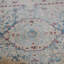 Tapis ivoire / bleu oriental en polyester tissé à la machine 1 pi 8 po x 2 pi 10 po Oriental-473934842