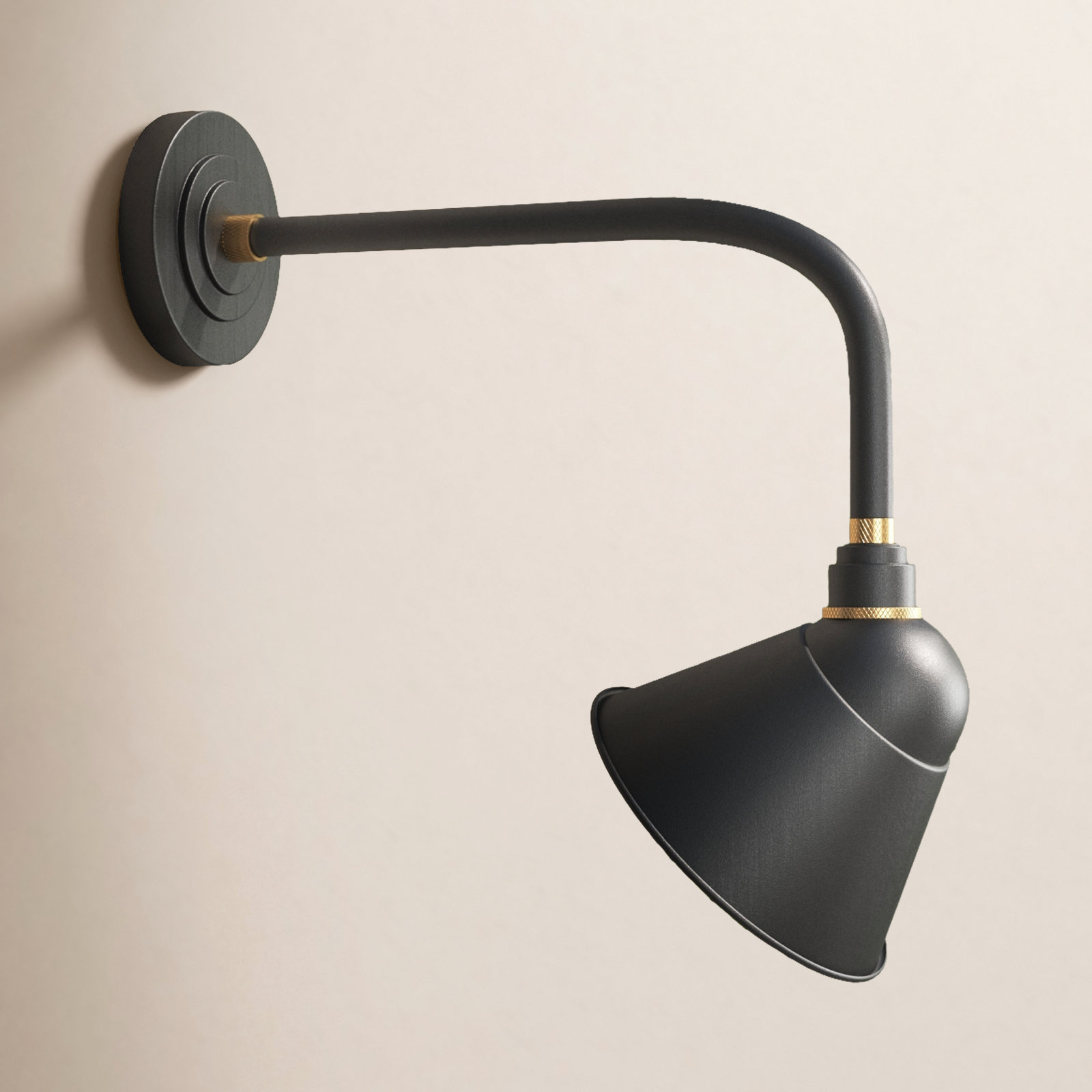 Bertram Single Light Bell Outdoor Wall Light, 20.5" H x 9" W x 20" D, Textured Black
