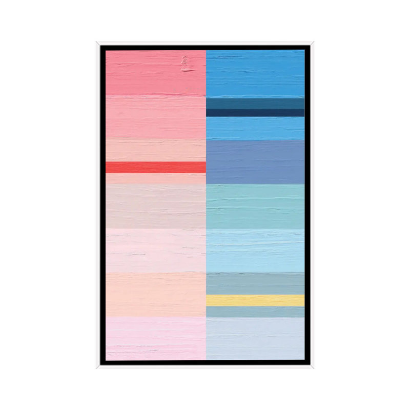 Linear Rainbow I - reproduction d'art murale - toile encadrée, H 40 po x l 26 po, Toile à cadre flottant sans passe-partout