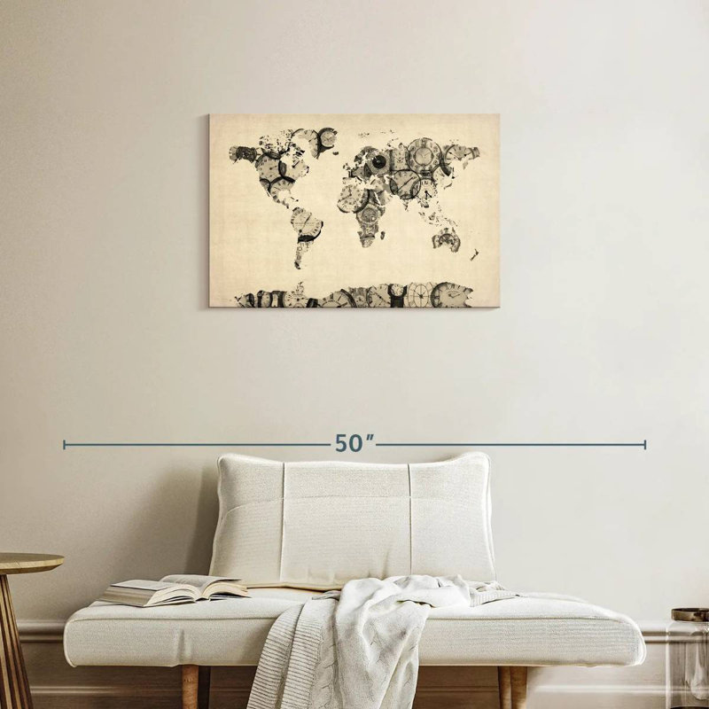 Carte du monde à partir de vieilles horloges
