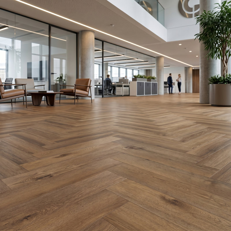 Planches de vinyle Blues Herringbone SPC - 29,5 po x 5,9 po - chêne Harpo, Chêne Harpo