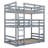 Twin Triple Rubber Wood Bunk Bed, With Ladders-1876916149