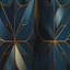 Blue Quantum Mosaic Vision Geometric - Rideau occultant géométrique abstrait - 1 panneau-107536678