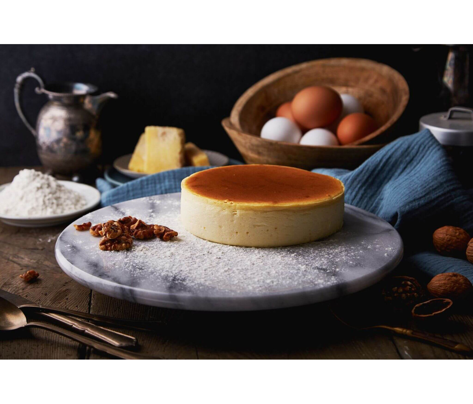 Genuine Marble Lazy Susan, White Matte