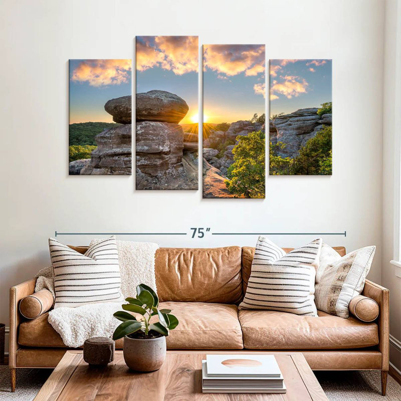 Alvord Rocky Garden Sunset, 42" H x 68" W
