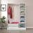 Elegant White Wardrobe, 53.1 x 74.8 x 20.5 inches | 100% Melamine Coated Particle Board, Thickness: 0.7 inches | Modern Design for Stylish Bedrooms, Durable & Easy to Maintain, Ample Storage Space-436741081