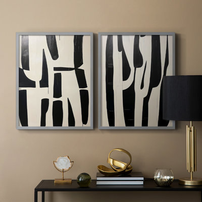 ABSTRACT Series DCXCII - Reproduction encadrée de qualité supérieure - prête à être accrochée - aucun clou requis - aucun clou requis