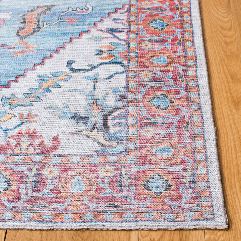 Serapi Elegance Reversible Hand-Knotted Blue & Brown Viscose Area Rug, 5'3" x 7'6"