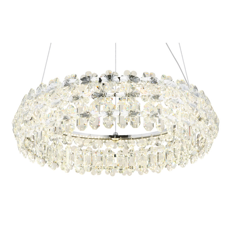 1 - Light Chrome LED Geometric Pendant