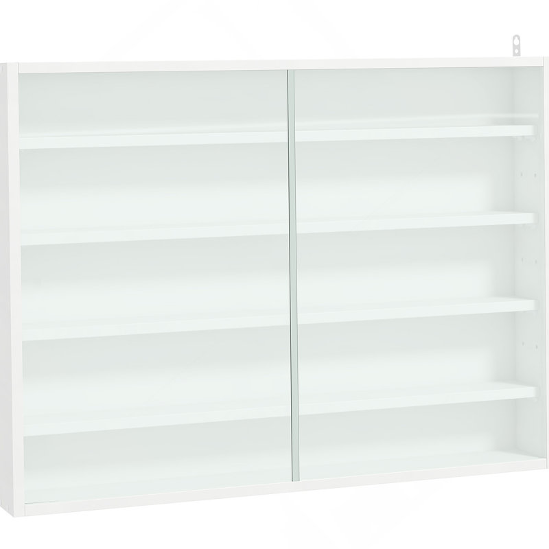 Vitrine à 5 niveaux, vitrine en verre avec 2 portes