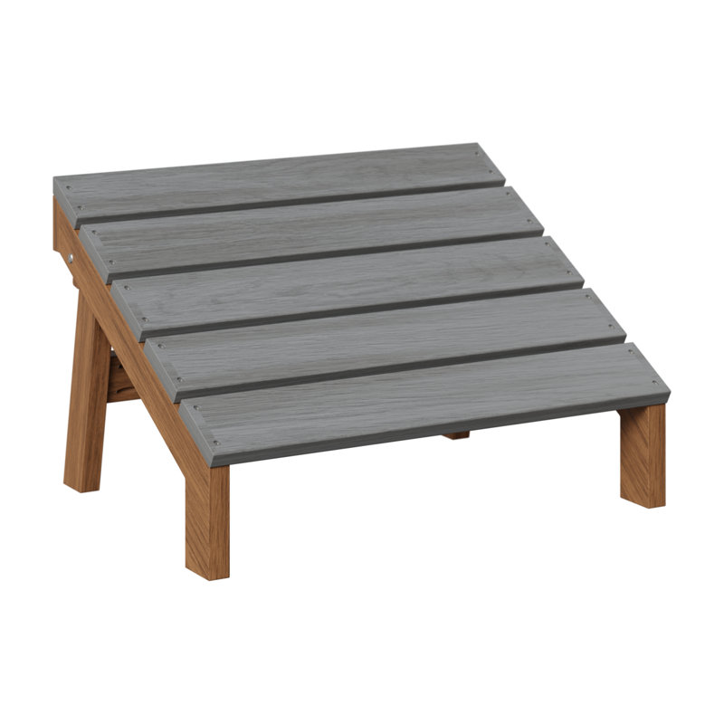 Repose-pieds berlinois berlinois Berlin, Driftwood Gray Top/Antique Mahogany Base