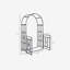 Tonnelle de jardin en métal de 81 po Outsunny: portes doubles, barrière verrouillable et motifs cardiaques
