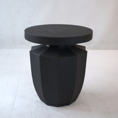 Decorative Garden End Table, 20.3" H Modern Heavy Duty Patio Sturdy Faux Terrazzo Accent Table Side Table Plant Table For Indoor Outdoor