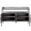 Bureau sophistiqué en chêne gris et noir pour bureau à domicile, téléviseurs de 40 à 49 po, 50 po maximum, unité de rangement spacieuse et élégante