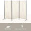 Paravent 6 panneaux 3 panneaux. Écran d'intimité beige. Pliage à double charnière. Structure en métal robuste. Gain de place. Paravent beige H 72,34 po x L 99,5 po. P 19,89 po. Pliable. Robuste.