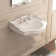 WS Bath Collections Retro 20.5'' Glossy White Ceramic Circular Bathroom Sink with Overflow