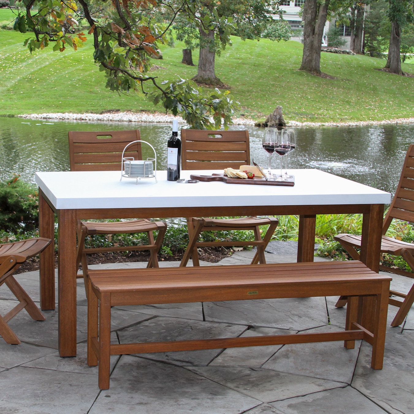 Fleur 38" Patio Dining Table