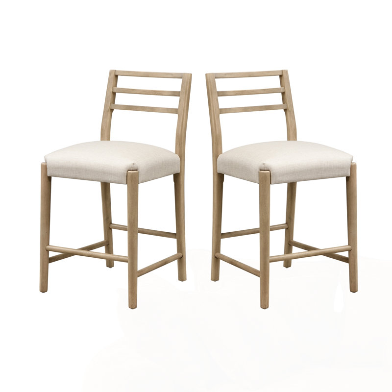Ensemble de tabouret de comptoir moderne avec dossier échelle, Tabouret de comptoir (hauteur d'assise de 25,5 po)