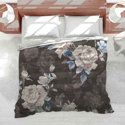 Édredon en mélange de coton à motif floral