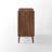31.5"W Solid Wood Mid-Century Modern Rectangle Brown Accent Cabinets with Drawers and Fluted Glass Door-443543996