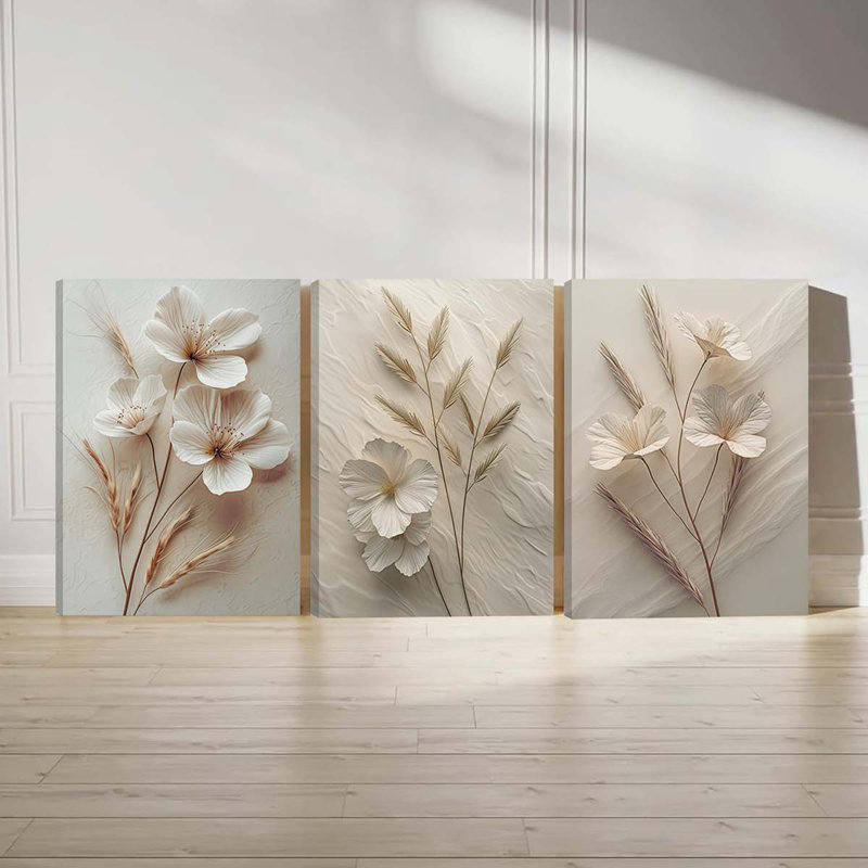 3 Piece Wrapped Canvas Print, 40 cm H x 60 cm W