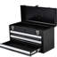 Boîte à outils en métal 20,5 pouces noire, 3 tiroirs, organisateur, verrouillage automatique, protection contre les éclaboussures, poignée supérieure pour le transport en noir, portable, mouvement du tiroir en douceur, transport facile