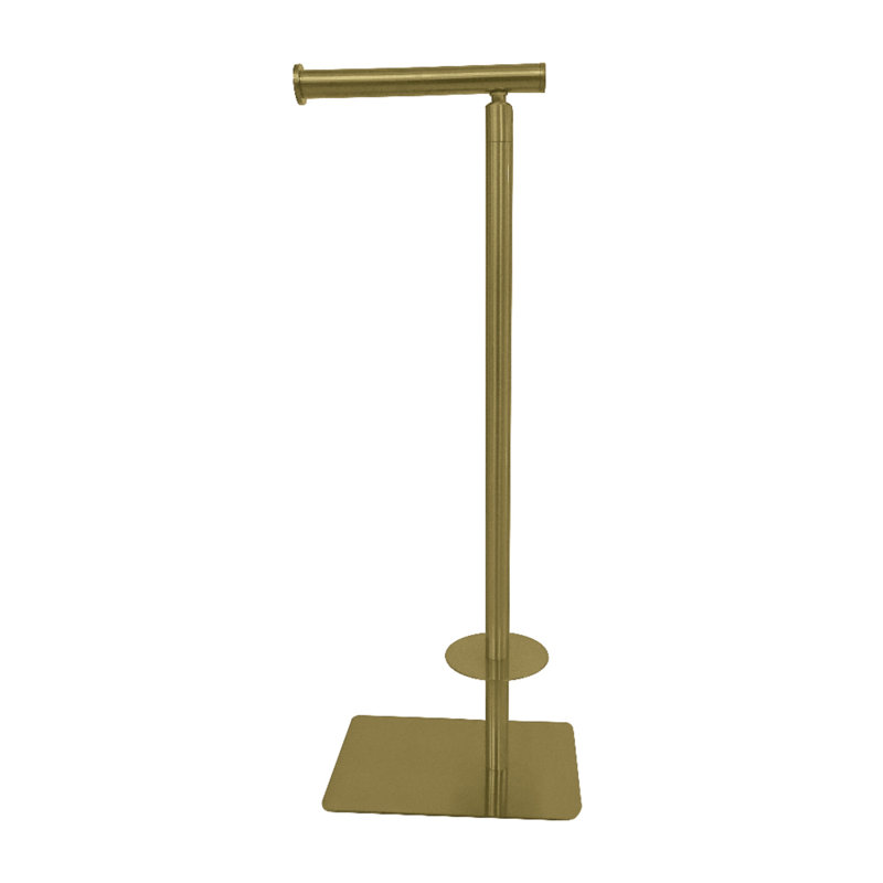 Kingston Brass Claremont Freestanding Toilet Paper Holder, Brushed Brass