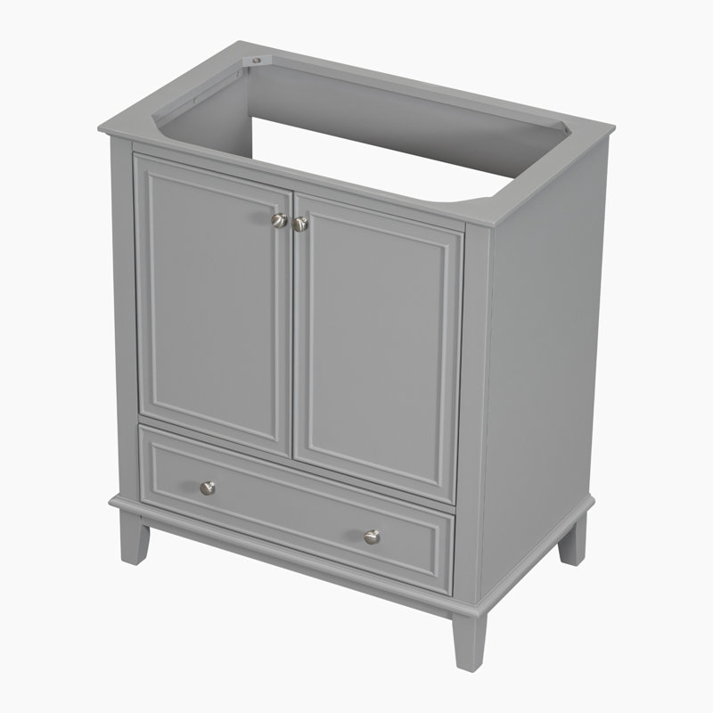 Base de meuble-lavabo simple 29,5 po seulement, Gris