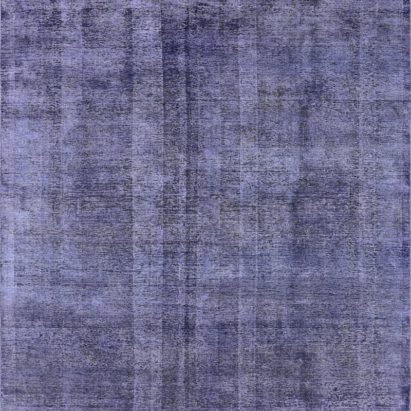 Tapis bleu foncé Rewis, Carré 4 pi