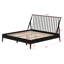 Bamboo Wood Spindle Platform King Bed-471568544